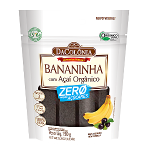 Barrinha De Banana E Açaí Sem Adição De Açúcar Orgânica DaColônia 150 g