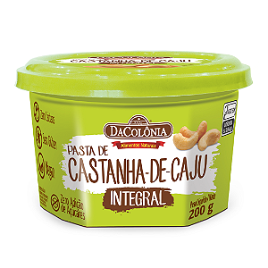 Pasta de Castanha De Caju Integral DaColônia 200 g