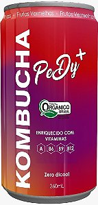 Kombucha Orgânica Frutas Vermelhas + Vitaminas A B6 B9 B12 Pedy+ Orgânica 260 ml