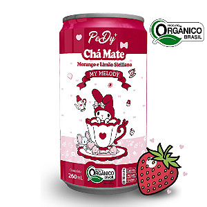 Chá Mate My Melody Pedy+ Morango e Limão Siciliano Orgânico 260 ml