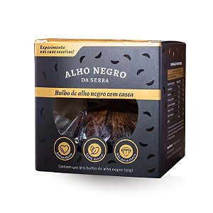 Bulbo de Alho Negro Alho Negro da Serra Caixa Premium (30g-50g)