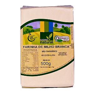 Farinha De Milho Branca Orgânica À Vácuo Coopernatural 500 g