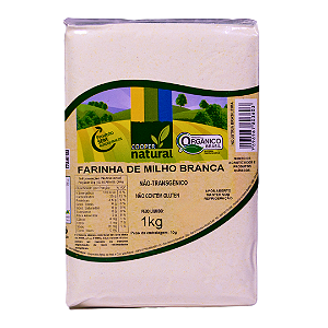 Farinha De Milho Branca Orgânica À Vácuo Coopernatural 1 Kg