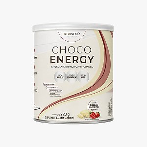 Choco Energy Sabor Chocolate Branco com Morango 100% Você 220g