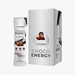 Choco Energy Sabor Chocolate Zero Açúcar 100% Você Display com 14 Saches de 10g