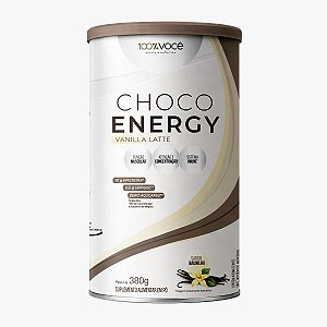 Choco Energy Sabor Vanilla Latte (Baunilha) Zero Adição de Açúcar 100% Você 380g