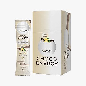 Choco Energy Sabor Vanilla Latte (Baunilha) Zero Adição de Açúcar 100% Você Display com 14 Saches de 10g