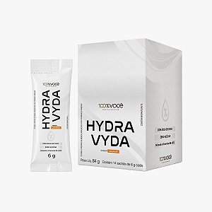 Hydra Vyda Eletrólito Zero Açúcar Vitamina B6 B12 Sabor Laranja 100% Você Display com 14 Sachês e 6g