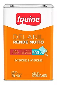 Tinta Acrílica Delanil Rende Muito Standard Fosco Branco 18l