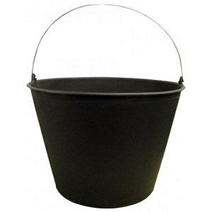 BALDE PLASTICO 12L REFORÇADO ENTULHO PRETO PLASTVEL