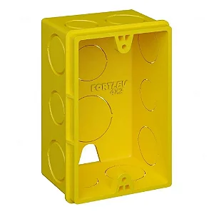 CAIXA DE LUZ AMARELA 4X2 FORTLEV