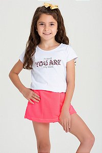 CONJUNTO INFANTIL MENINA SHORT SAIA