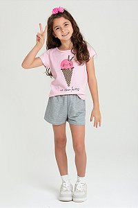 CONJUNTO INFANTIL MENINA ESTAMPA SORVETINHO