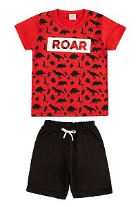 CONJUNTO INFANTIL MENINO ESTAMPA ROAR DINOS