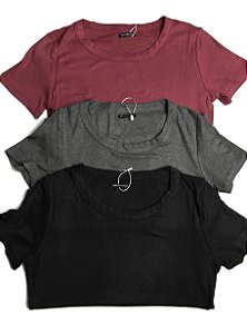 Blusa Manga Curta Comfort Viscose Básica