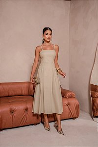 Vestido Midi Suavidade Algodão