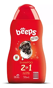 Shampoo 2 em 1 Beeps Pet Society 500 ml Cães e Gatos