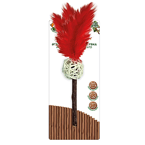 Stick Matatabi Com Bola e Pena Jambo Vermelho