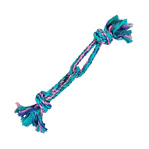 Brinquedo Mordedor Corda 2 Argolas Pastel para Cães