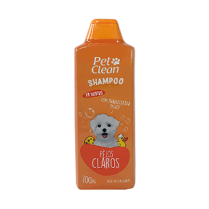 Shampoo 2 em 1 Pelos Claros Pet Clean 700 ml