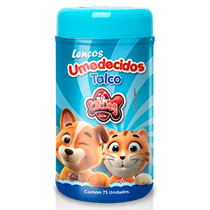 Lenços Umedecidos Talco CatDog 75 Unidades