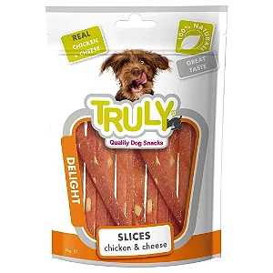 Petisco para Cachorro Truly Delight Fatias de Frango e Queijo 90g