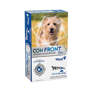 Antipulgas e Carrapatos World Veterinária ConFront Plus para Cães de 10 a 20 Kg