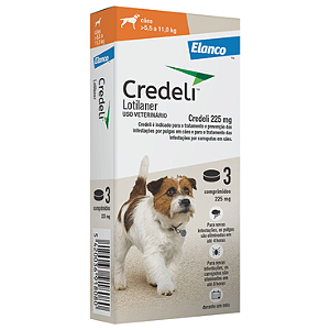 Antipulgas Credeli 225mg Cães 5,5 a 11kg 3 comprimidos