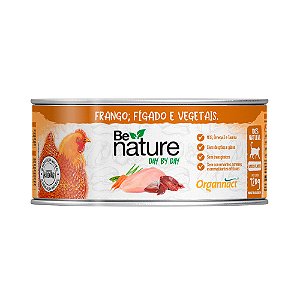 Alimento Úmido Organnact - Be Nature Day By Day - Gatos Filhotes - Frango, Fígado e Vegetais 120 g