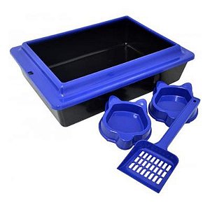 Kit Allcat Bandeja Higiênica + 2 comedouro e Pá Higiênica