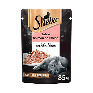 Ração Úmida Sheba Gatos Adultos Sachê Salmão ao Molho 85 g