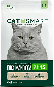 Granulado Sanitário Cat Smart Bio Grãos Finos para Gatos 4kg