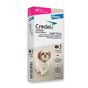 Antipulgas Credeli 112,5mg Cães 2,5 a 5,5kg 3 comprimidos