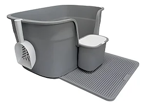 Sanitário Para Gatos Maracanã Great Pets Cinza