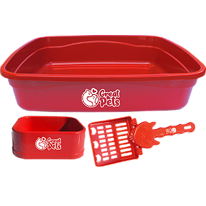 Kit Higiene com 3 peças - Vermelho