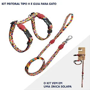 Kit Peitoral H Gatos Frevo São Pet - M