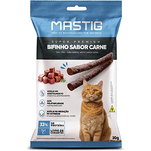 Bifinho Mastig para Gatos Sabor Carne 30g