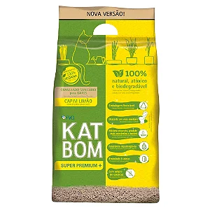 Areia para Gato Katbom Natural Granulado Higiênico Capim Limão 3 kg