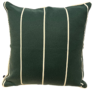 Capa De Almofada Listrada Verde E Branco