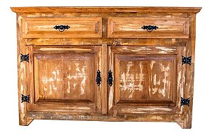 Buffet Rústico de Madeira Maciça Xangai 2 portas