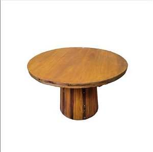 Mesa em Madeira Maciça Demolição Redonda