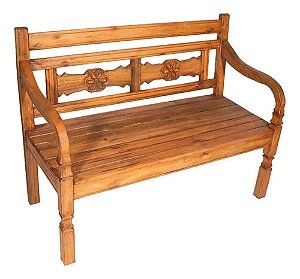 Banco Namoradeira em Madeira Maciça Reflorestamento