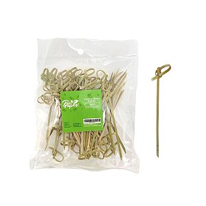 Espeto De Bambu com Nó Knotted 9cm C/50 Bio Paper