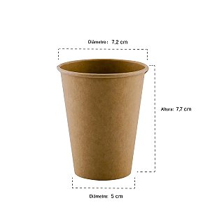 Copo de Papel Kraft 200ml 50 unidades - Bio Paper