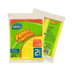 Pano Multiuso Amarelo com 2 unidades Alklin