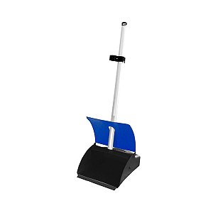Pá para Lixo Coletora com Tampa Azul Bralimpia