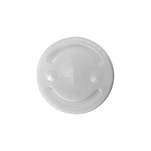 Tampa com Furo Copo 300mL Transparente C/50 Altacoppo