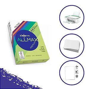 PAPEL SULFITE A4 75G C/500 FOLHAS ALMAX