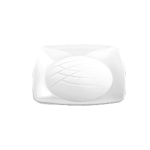 Prato de Plástico Quadrado 15cm Cristal 10 unidades - Prafesta