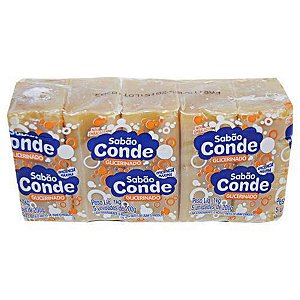 Sabão em Pedra Neutro Glicerinado 200g com 5 unidades Conde